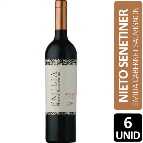 PACK X6 VINO EMILIA CABERNET SAUV 750 ML