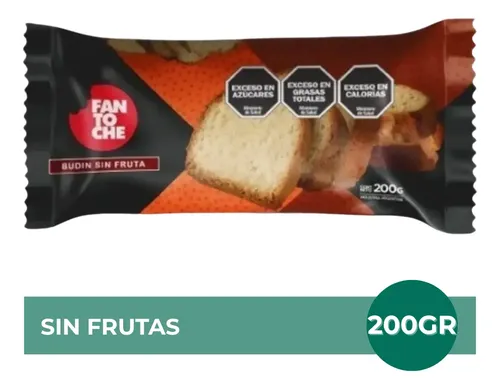 BUDIN FANTOCHE SIN FRUTAS 220G X3UNID