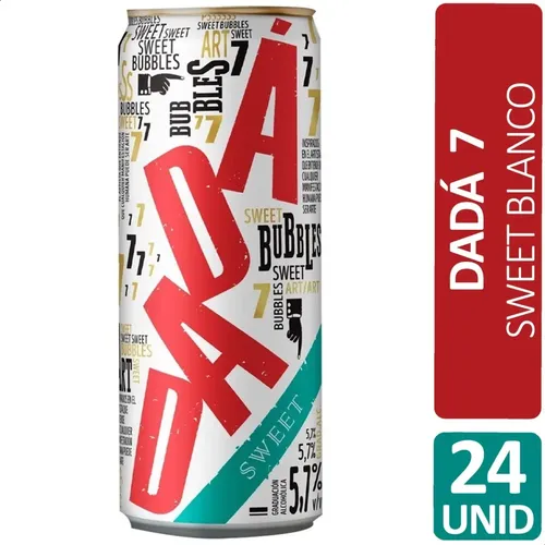 PACK X24 CHAMPAGNE DADA SWEET 7 DULCE BLANCO LATA 355ML