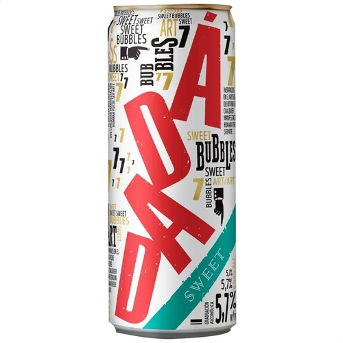 PACK X24 CHAMPAGNE DADA SWEET 7 DULCE BLANCO LATA 355ML