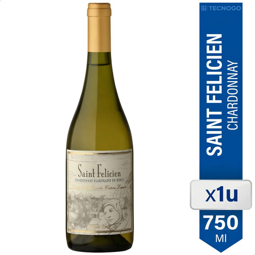 VINO SAINT FELICIEN CHARDONNAY ROBLE 750ML
