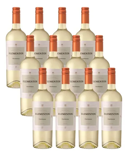 PACK X12 VINO ELEMENTOS CHARDONNAY 750ML