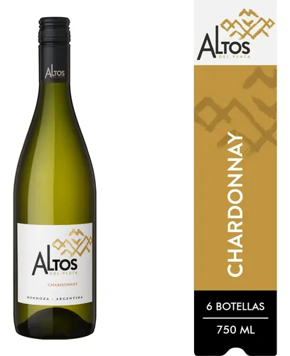 PACK X6 VINO ALTOS DEL PLATA CHARDONNAY 750ML