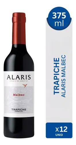 PACK X12 VINO TRAPICHE ALARIS MALBEC 375ML