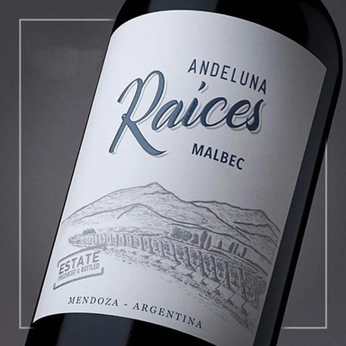 PACK X12 VINO ANDELUNA RAICES MALBEC 750ML
