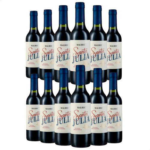 PACK X12 VINO SANTA JULIA MALBEC 375ML
