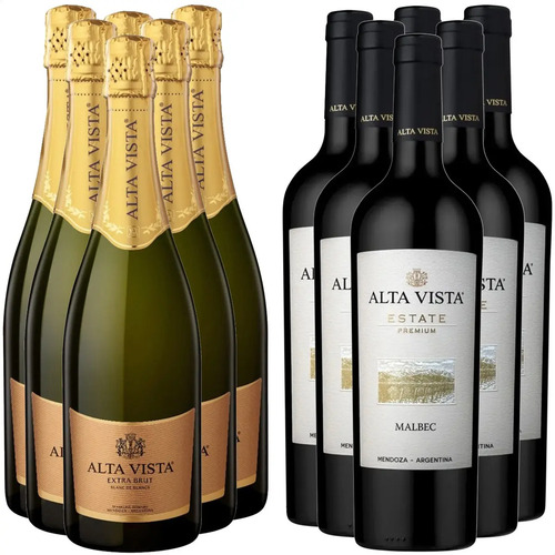 COMBO X12 CHAMPAGNE ALTA VISTA EB + VINO ALTA V EST MALBEC