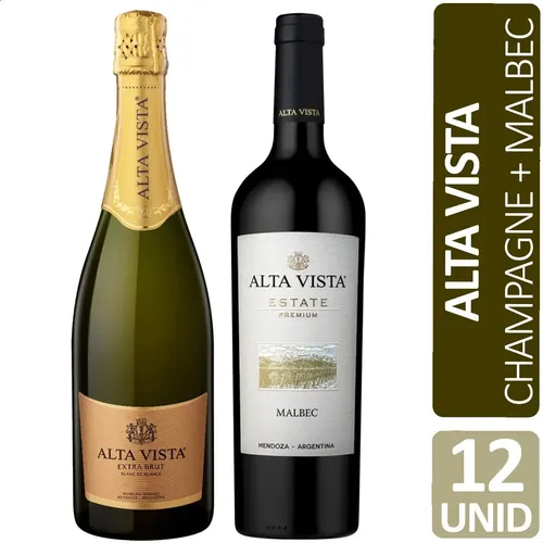 COMBO X12 CHAMPAGNE ALTA VISTA EB + VINO ALTA V EST MALBEC