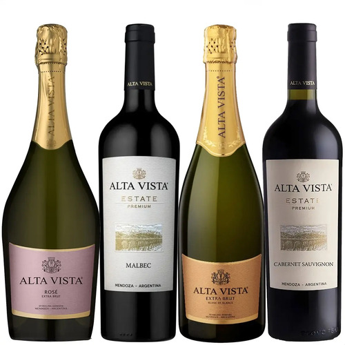 COMBO X4 CHAMPAGNE ALTA VISTA + VINO ALTA VISTA 750ML