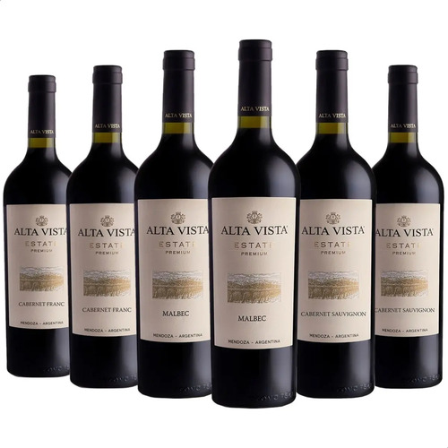 COMBO X6 VINO ALTA VISTA CABERNET S + CAB FRANC + MALBEC