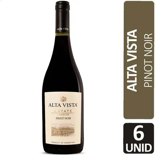 PACK X6 VINO ALTA VISTA ESTATE PREMIUM PINOT NOIR 750ML