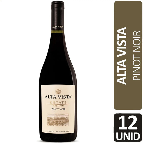 PACK X12 VINO ALTA VISTA ESTATE PREMIUM PINOT NOIR 750ML
