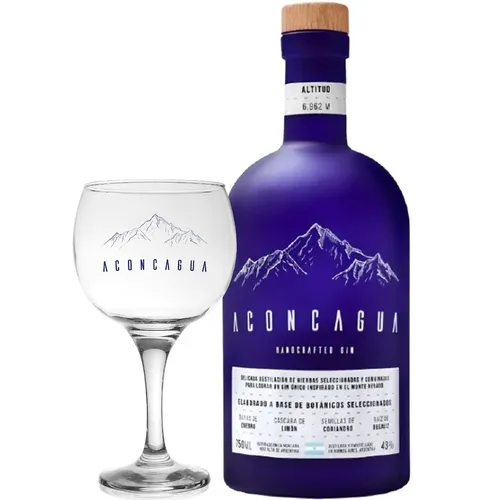 COMBO GIN ACONCAGUA 750ML + COPA ACONCAGUA