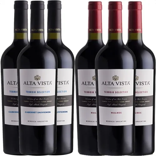 COMBO X6 ALTA VISTA TERROIR SELECTION MALBEC + CABERNET SAUV