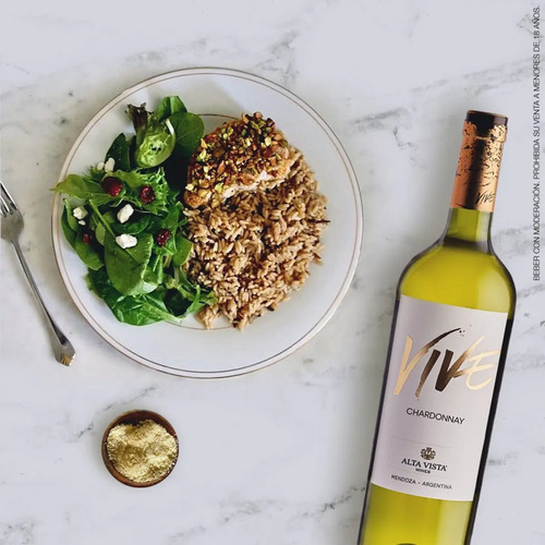 PACK X6 VINO ALTA VISTA VIVE CHARDONNAY 750ML