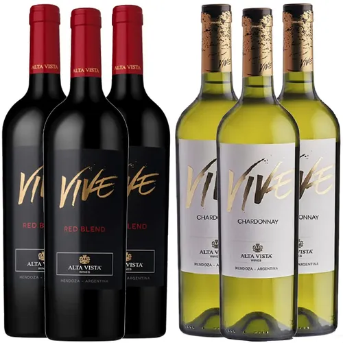 COMBO X6 VINO ALTA VISTA VIVE CHARDONNAY + VIVE RED BLEND