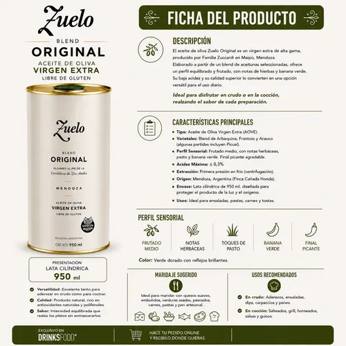 ACEITE DE OLIVA ZUELO ORIGINAL LATA 1 LITRO