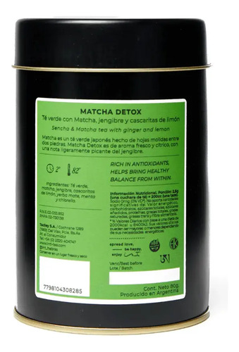TE INTI ZEN MATE MATCHA DETOX 80G