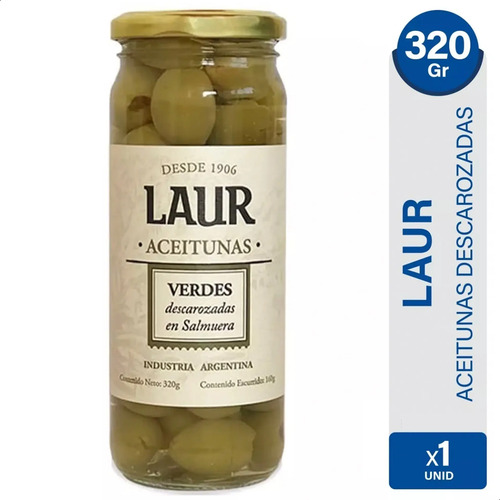 ACEITUNAS LAUR SIN CAROZO 320G
