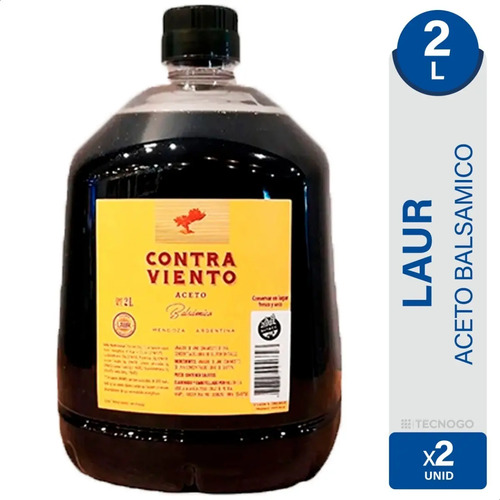 PACK X2 ACETO BALSAMICO LAUR CONTRA VIENTO BIDON 2 LITROS