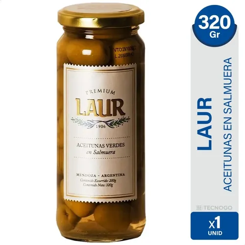 ACEITUNAS VERDES EN SALMUERA PREMIUM 320G