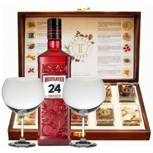 COMBO GIN BEEFEATER 24 + BOTANICOS INDOMITA TERRA + COPONES