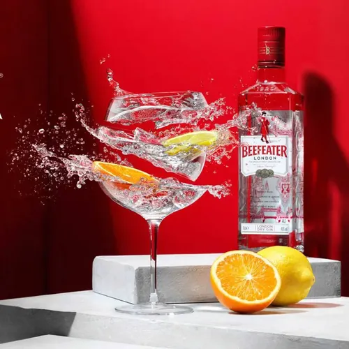 COMBO GIN BEEFEATER LONDON DRY 1L + 2 COPONES DE VIDRIO