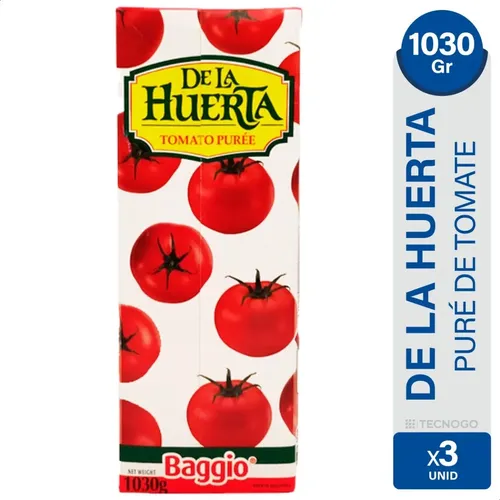 PACK X3 PURE DE TOMATES DE LA HUERTA BAGGIO 1030G
