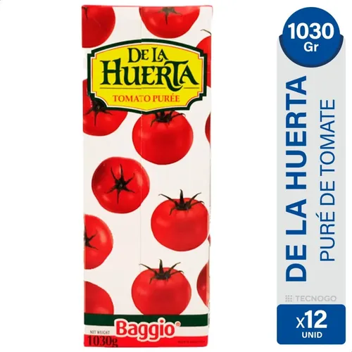 PACK X12 PURE DE TOMATES DE LA HUERTA BAGGIO 1030G