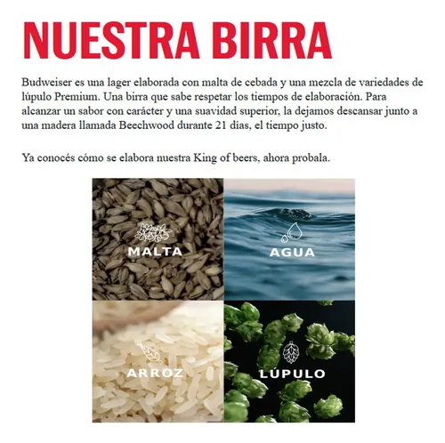 COMBO X6 CERVEZA BUDWEISER LATA 410ML + FRAPERA ALUMINIO