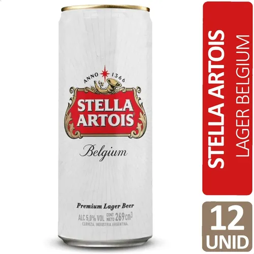 PACK X12 CERVEZA STELLA ARTOIS LATA 269ML