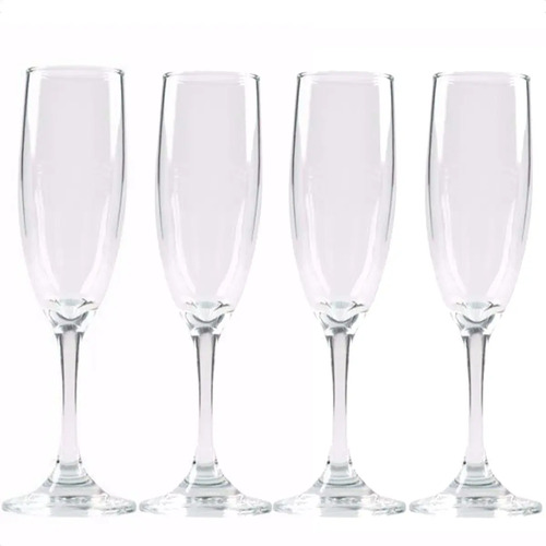 PACK X4 COPA FLAUTA CHAMPAGNE 245ML