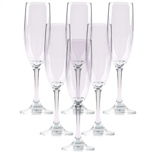 PACK X6 COPA FLAUTA CHAMPAGNE 245ML