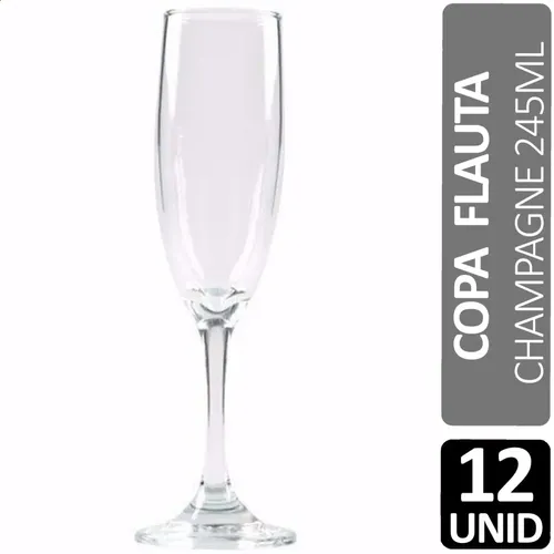 PACK X12 COPA FLAUTA CHAMPAGNE 245ML
