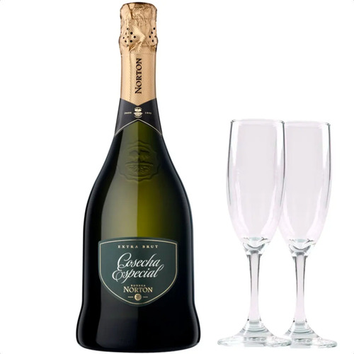 COMBO CHAMPAGNE NORTON COSECHA ESPECIAL EB + 2 COPAS FLAUTA