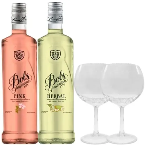 COMBO GIN BOLS HERBAL 750ML + BOLS PINK 750ML + 2 COPON GIN