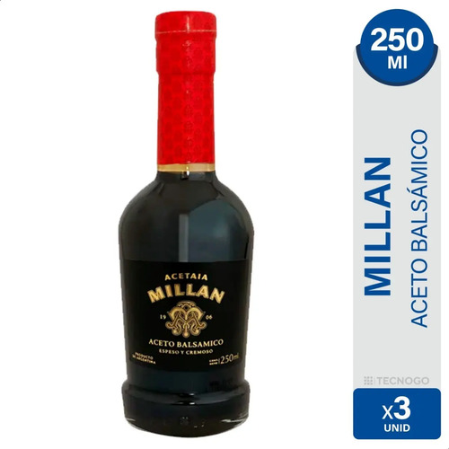 PACK X3 ACETO BALSAMICO LAUR MILLAN 250ML