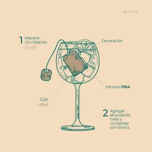INFUSION FLORAL COCTELERIA FIKA X15 SAQUITOS