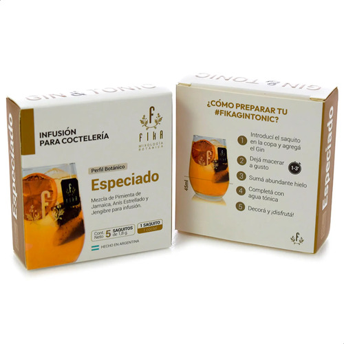 INFUSION ESPECIADA COCTELERIA FIKA X5 SAQUITOS