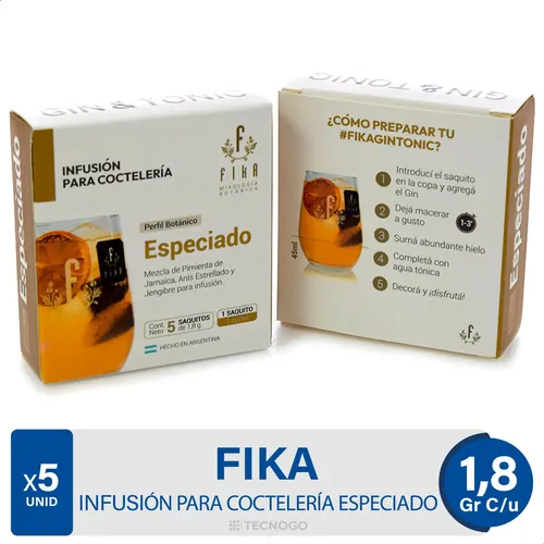 INFUSION ESPECIADA COCTELERIA FIKA X5 SAQUITOS