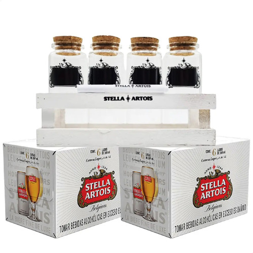 COMBO CERVEZA STELLA ARTOIS X2 SIX PACK + ESPECIEROS STELLA