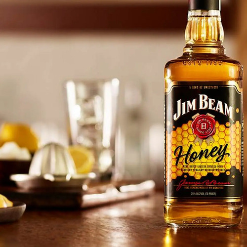 COMBO WHISKY JIM BEAM HONEY 750ML + 2 VASOS CLASICOS