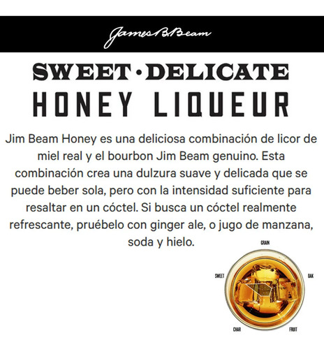 COMBO WHISKY JIM BEAM HONEY 750ML + 2 VASOS CLASICOS