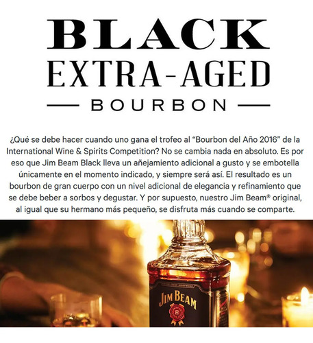 COMBO WHISKY JIM BEAM WHITE 750ML + 2 VASOS CLASICOS