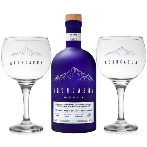 COMBO GIN ACONCAGUA 750ML + 2 COPA ACONCAGUA