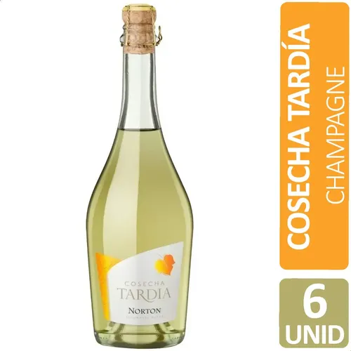 PACK X6 CHAMPAGNE NORTON COSECHA TARDIA 750ML