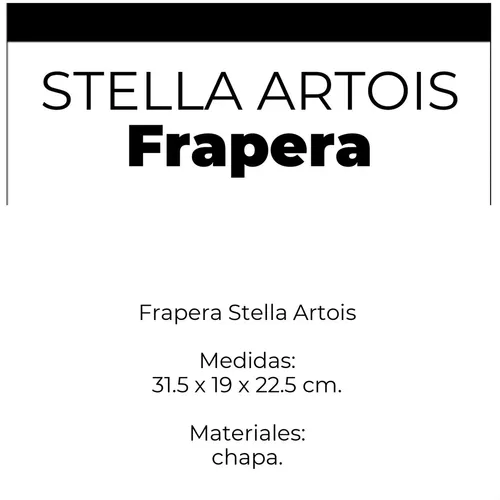 COMBO FRAPERA STELLA ARTOIS + CERVEZA STELLA MINI LATA X10