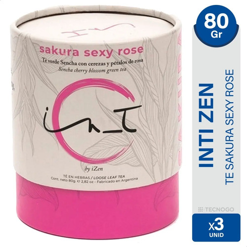 PACK X3 TE INTI ZEN EN HEBRAS SAKURA SEXY ROSE LATA 80G