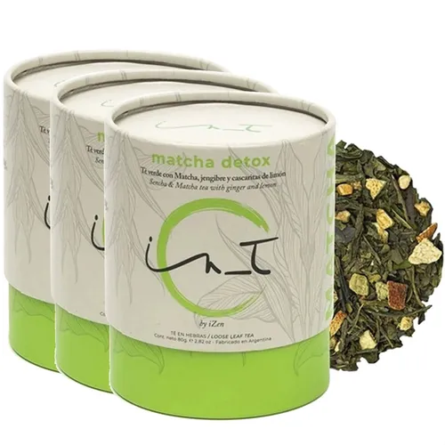 PACK X3 TE IN_T EN HEBRAS MATCHA DETOX INTI ZEN LATA 80G