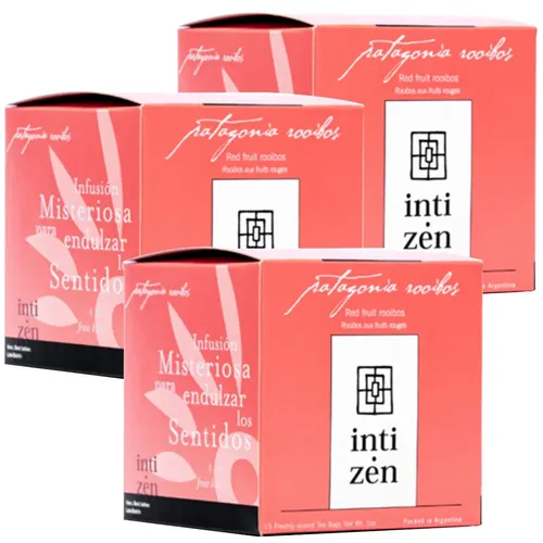 PACK X3 TE INTI ZEN PATAGONIA ROOIBOS Y FRUTOS ROJOS 15X2G